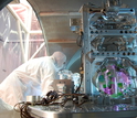 technician and equipment in LIGO